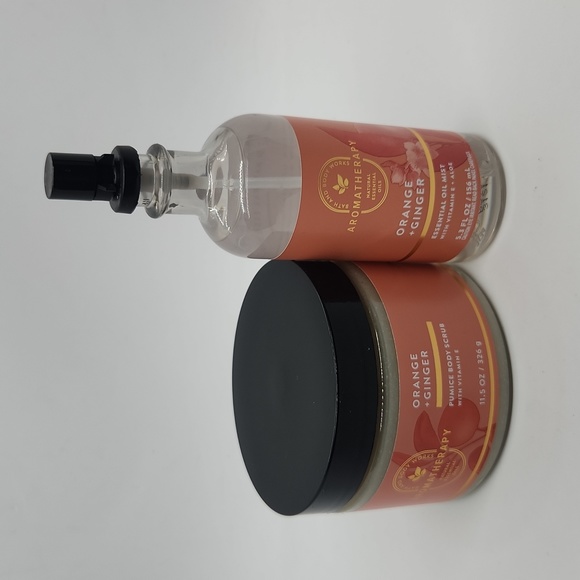 Bath & Body Works New Set Aromatherapy Orange + Ginger Body Scrub & Oil Mist - Picture 2 of 6